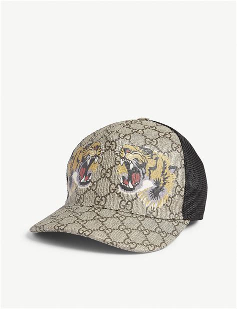 gucci cap tiger|gucci tiger baseball cap brown.